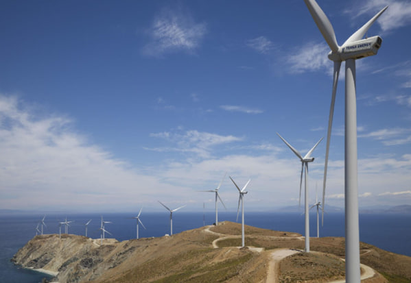 Parc éolien Trikorfo en Grèce